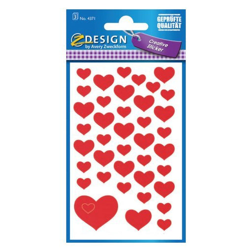 EAN 4004182043714 - Avery 4371 etiqueta decorativa engomada Papel Rojo Permanente 117 pieza(s) imagen 1