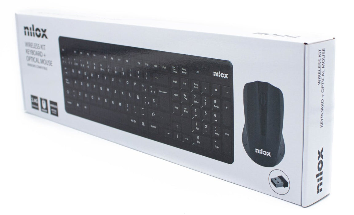EAN 8436556146152 - Nilox NXKMWE0001 teclado Ratón incluido Universal RF inalámbrico QWERTY Español Negro imagen 17