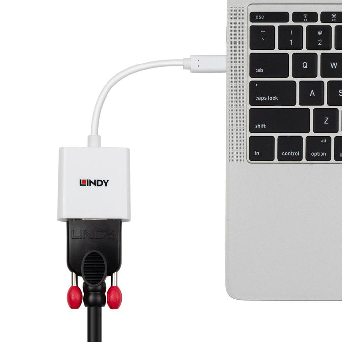 EAN 4002888434379 - Lindy 43437 adaptador de cable de vídeo 0,1 m USB Tipo C VGA (D-Sub) Blanco imagen 5