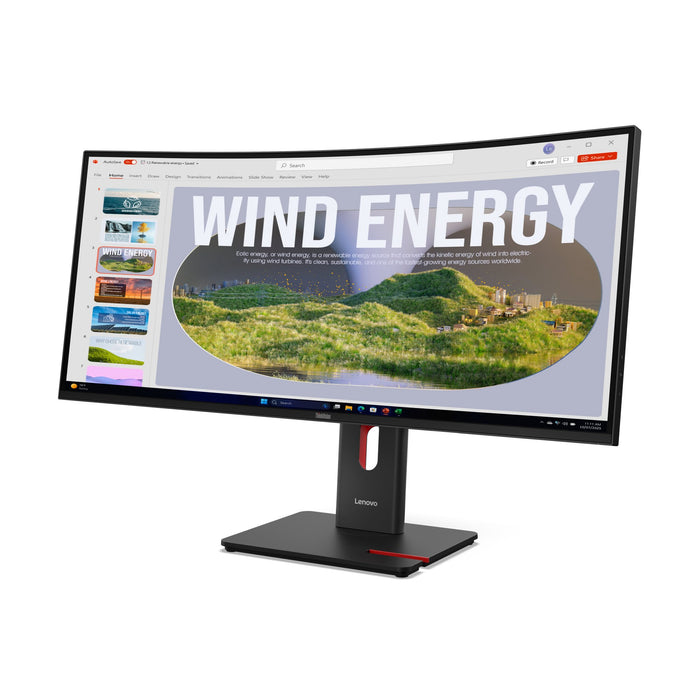 EAN 5715328278493 - Lenovo ThinkVision T34WD-40 pantalla para PC 86,4 cm (34") 3440 x 1440 Pixeles Wide Quad HD LED Negro imagen 3