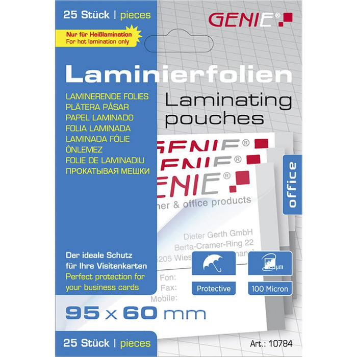 EAN 4015468107846 - Genie 10784 plastificador 25 pieza(s) imagen 1
