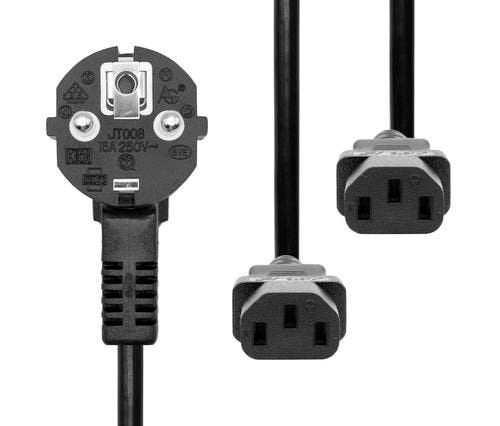 EAN 5712505147658 - Microconnect PE011330 cable de transmisión Negro 3 m Enchufe tipo E+F Acoplador C13 2 x imagen 3