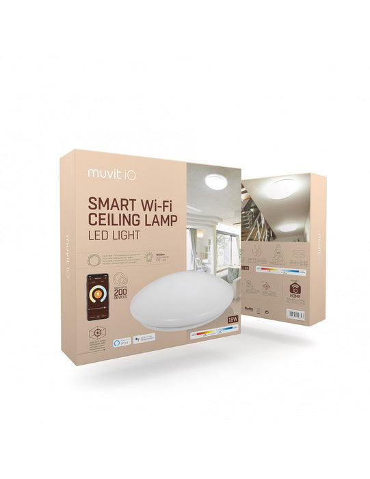 EAN 8426801158658 - Muvit MIOCLA001 iluminación inteligente Luz de techo inteligente Wi-Fi 18 W imagen 4