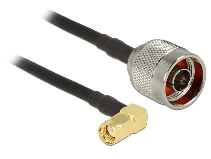 EAN 4043619895786 - DeLOCK 0.3m, N/RP-SMA cable coaxial CFD200 0,3 m Negro imagen 1