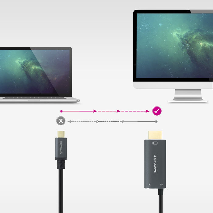 EAN 8433281017412 - Nanocable 10.15.5182 adaptador de cable de vídeo 1,8 m USB Tipo C HDMI + USB Type-C Negro imagen 3