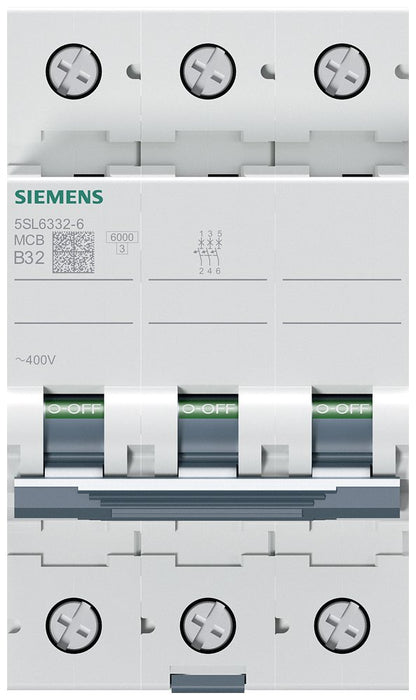 EAN 4001869388892 - Siemens 5SL6332-6 corta circuito Disyuntor en miniatura Tipo B 3 imagen 2