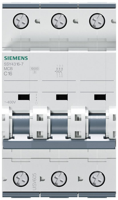 EAN 4001869181950 - Siemens 5SY43167 corta circuito Disyuntor en miniatura Tipo C 3 imagen 2