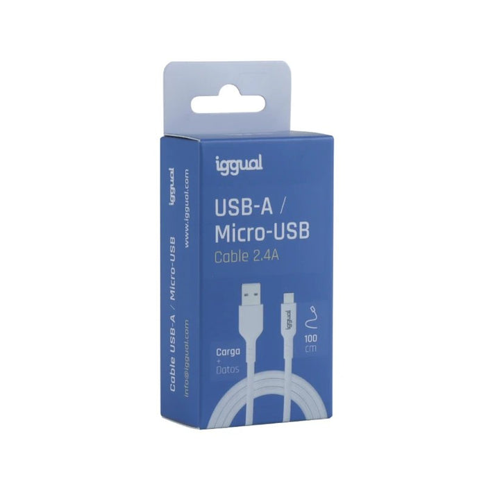 EAN 8435364316931 - iggual IGG316931 cable USB USB 2.0 1 m USB A Micro-USB A Blanco imagen 3