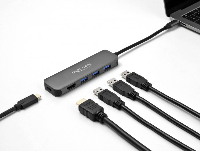 EAN 4043619641710 - DeLOCK 64171 base para portátil y replicador de puertos USB 3.2 Gen 1 (3.1 Gen 1) Type-C Gris imagen 3