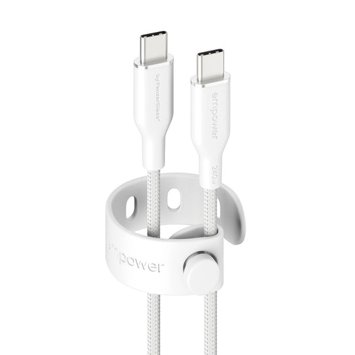 EAN 5715685027666 - PanzerGlass empower™ by ® Racing 240W USB-C to USB-C Cable | USB 2.0 | 1.2M | Silver White cable USB Blan imagen 1
