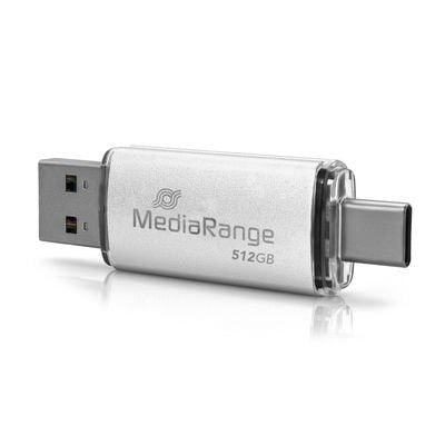 EAN 4260664879794 - MediaRange MR940-1 unidad flash USB 512 GB USB Type-A / USB Type-C 3.2 Gen 1 (3.1 Gen 1) Plata imagen 3