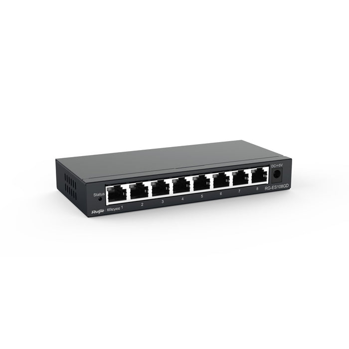 EAN 6971693270442 - Ruijie Networks RG-ES108GD switch No administrado Gigabit Ethernet (10/100/1000) Negro imagen 3