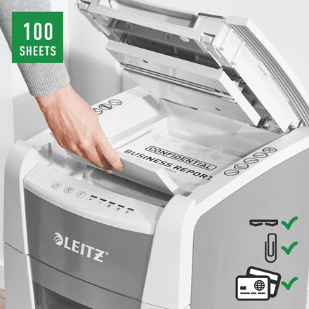 EAN 4002432124084 - Leitz 80110000 triturador de papel Corte cruzado 55 dB 22 cm Gris, Blanco imagen 7
