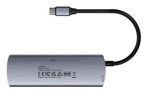EAN 4894160057464 - UNITEK uHUB Q4 USB 3.2 Gen 1 (3.1 Gen 1) Type-C 10000 Mbit/s Gris imagen 6