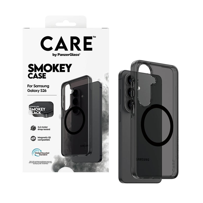 EAN 5715685034145 - PanzerGlass CARE™ by ® Smokey Case w. Black Qi Samsung Galaxy S26 funda para teléfono móvil Negro imagen 5