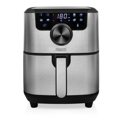 EAN 8713016091123 - Princess 182037 Sencillo 4,5 L Independiente 1500 W Freidora de aire caliente Plata imagen 2