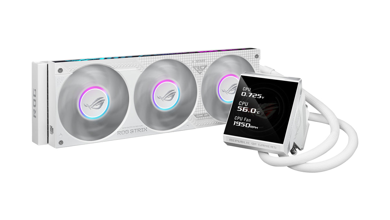 EAN 4711636582322 - ASUS ROG Strix LC IV 360 ARGB LCD White Edition Procesador Kit de refrigeración líquida 12 cm Blanco imagen 2