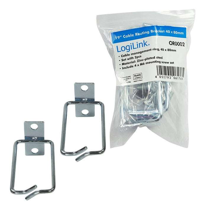 EAN 4052792061765 - LogiLink OR0002 accesorio de bastidor Anillo organizador de cables imagen 7