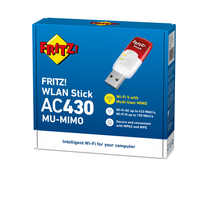 EAN 4023125028106 - WLAN FRITZ! Stick AC 430 MU-MIMO International 583 Mbit/s imagen 3