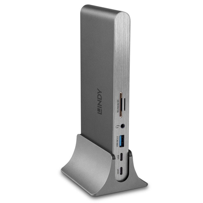 EAN 4002888433495 - Lindy 43349 base para portátil y replicador de puertos Alámbrico USB 3.2 Gen 1 (3.1 Gen 1) Type-C Plata imagen 3