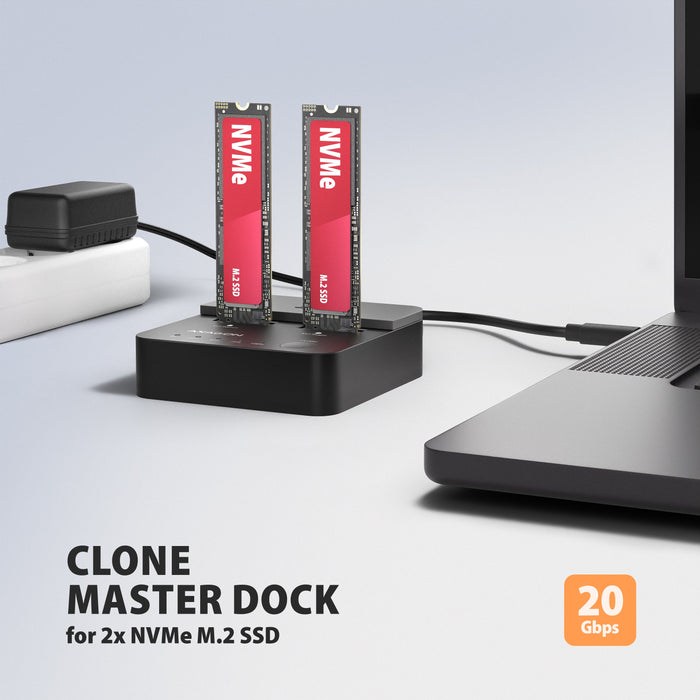 EAN 8595247909558 - Axagon ADSA-M2C22L base de conexión para disco duro USB 3.2 Gen 2x2 Type-C Negro imagen 2