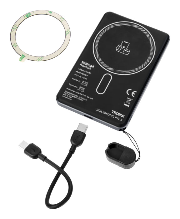 EAN 4024023167416 - TROIKA POP50 5000 mAh Cargador inalámbrico Gris, Negro imagen 2