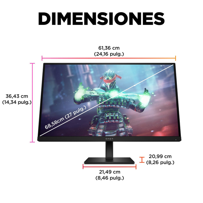 EAN 0197029616210 - OMEN by HP 27 inch UHD 144Hz Gaming Monitor - OMEN 27k pantalla para PC 68,6 cm (27") 3840 x 2160 Pixeles imagen 13