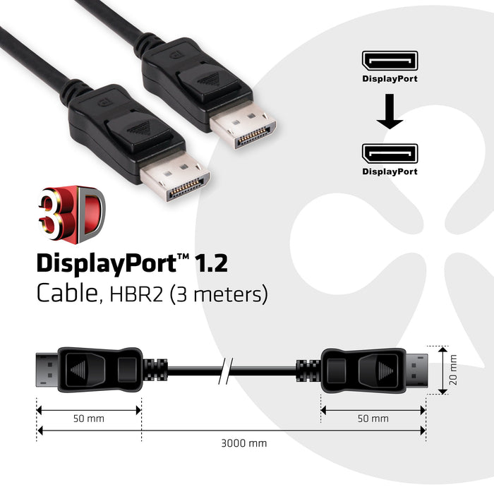 EAN 8717249401100 - CLUB3D CAC-1064 cable DisplayPort 3 m Negro imagen 5