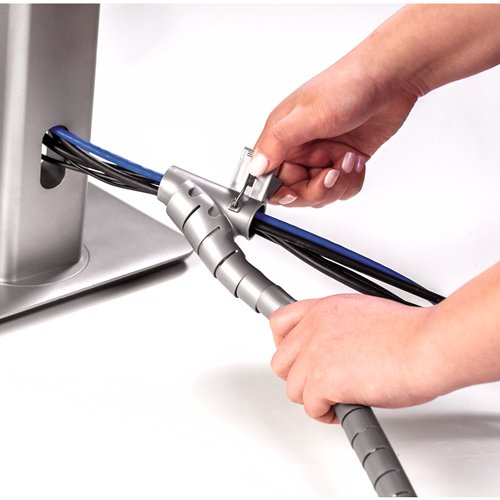 EAN 0043859748655 - Fellowes CableZip Piso Tubo flexible para protección de cables Plata 1 pieza(s) imagen 3