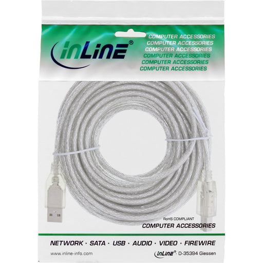 EAN 4043718075133 - InLine 4043718075133 cable USB USB 2.0 7 m USB A USB B 0,48 Gbit/s Transparente imagen 2