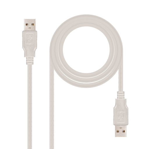 EAN 8433281000506 - Nanocable 10.01.0303 cable USB USB 2.0 2 m USB A Beige imagen 1