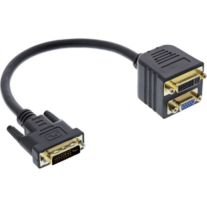 EAN 4043718101375 - InLine 17301 cambiador de género para cable DVI-I DVI-I + VGA (D-Sub) Negro imagen 1