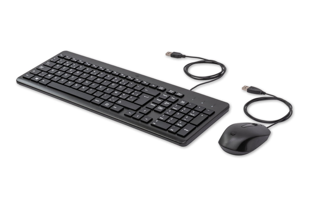 EAN 196786788130 - HP 150 Wired Mouse and Keyboard teclado Ratón incluido USB AZERTY Belga Negro imagen 2
