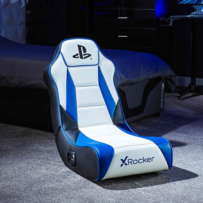 EAN 94338210262 - X Rocker 2021026 silla para videojuegos Silla gaming Asiento acolchado tapizado Negro, Azul, Blanco imagen 2