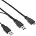 EAN 4043718215782 - InLine 35415Y cable USB USB 3.2 Gen 1 (3.1 Gen 1) 1,5 m Micro-USB B 2 x USB A Negro imagen 1