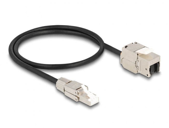 EAN 4043619872046 - DeLOCK 87204 cable de red Negro, Plata 0,5 m Cat6a S/FTP (S-STP) imagen 1
