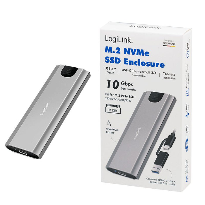 EAN 4052792076080 - LogiLink UA0439 caja para disco duro externo Caja externa para unidad de estado sólido (SSD) Gris M.2 imagen 3