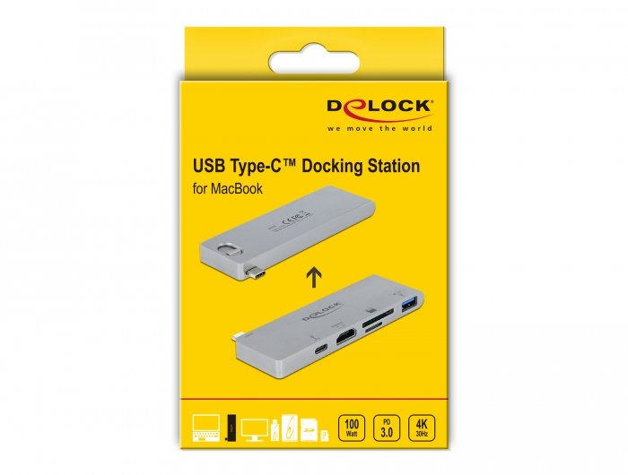 EAN 4043619877454 - DeLOCK 87745 base para portátil y replicador de puertos USB 3.2 Gen 1 (3.1 Gen 1) Type-C Gris imagen 4