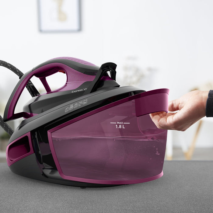 EAN 3121040086421 - Tefal Express Vision SV8152 2800 W 1,8 L Durilium AirGlide Autoclean soleplate Púrpura, Negro imagen 15