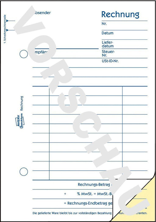 EAN 4004182017326 - Avery 1732 hoja y libro contables A6 40 páginas imagen 2