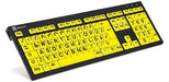 EAN 5707795009373 - Logickeyboard XL Print NERO teclado Oficina USB QWERTZ Alemán Negro, Amarillo imagen 1