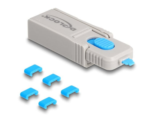 EAN 4043619209262 - DeLOCK 20926 bloqueador de puerto Bloqueador de puerto + clave USB Tipo C Azul, Gris Plástico 11 pieza(s) imagen 1