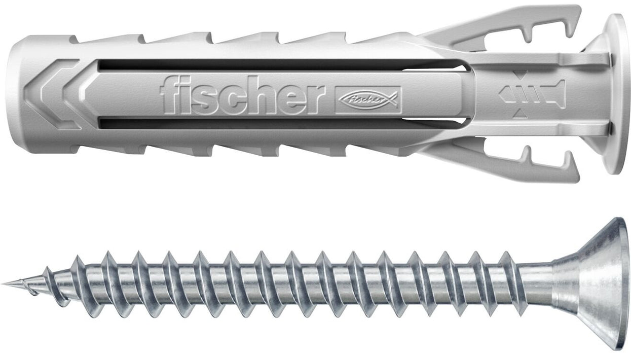 EAN 4048962484359 - Fischer 568122 tornillo de anclaje y taco 10 pieza(s) Juego de enchufes de pared y tornillos imagen 1