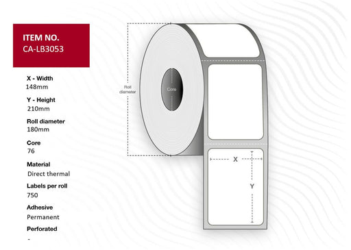 EAN 5706998986405 - Capture CA-LB3053 etiqueta de impresora Blanco imagen 1