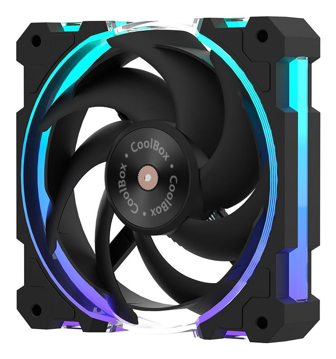 EAN 8436624423529 - CoolBox X12 Ring ARGB Carcasa del ordenador 12 cm Negro 1 pieza(s) imagen 2