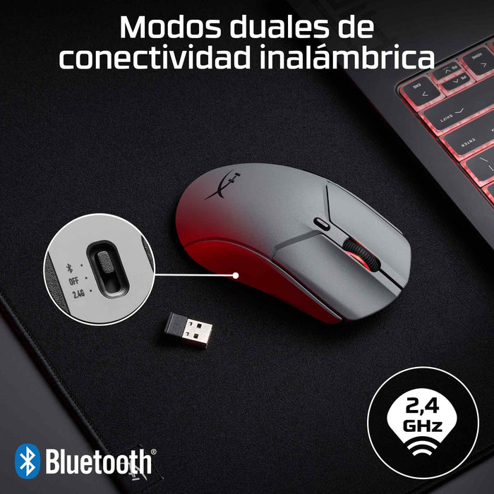 EAN 0198122802432 - HyperX Pulsefire Haste 2 Pro 4k Wireless Gaming Mouse ratón Juego Ambidextro Bluetooth + USB Type-C Óptic imagen 5