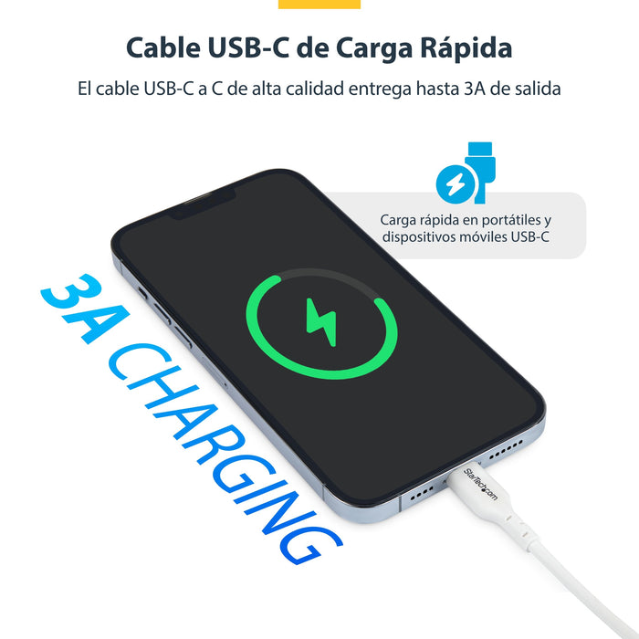 EAN 65030909594 - StarTech.com USB2CC3MWHE cable USB USB 2.0 USB C imagen 6