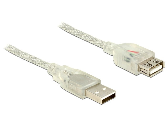 EAN 4043619838851 - DeLOCK 5m, 2xUSB2.0-A cable USB USB 2.0 USB A Transparente imagen 1