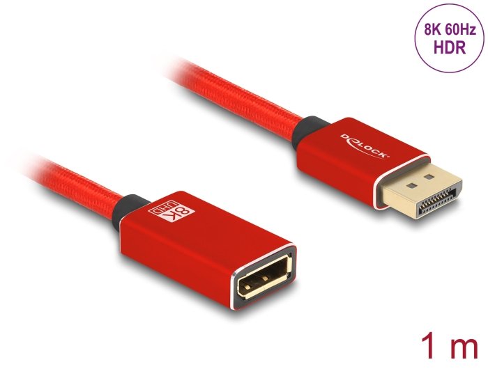 EAN 4043619810819 - DeLOCK 81081 cable DisplayPort 1 m Rojo imagen 2