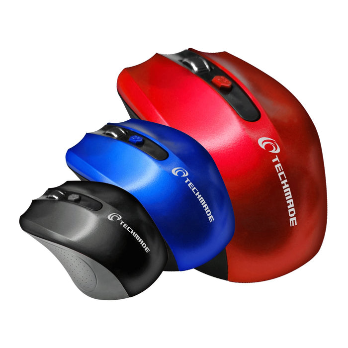 EAN 8099990140096 - Techmade TM-XJ30-BL ratón Oficina Ambidextro RF inalámbrico Óptico 1600 DPI imagen 3